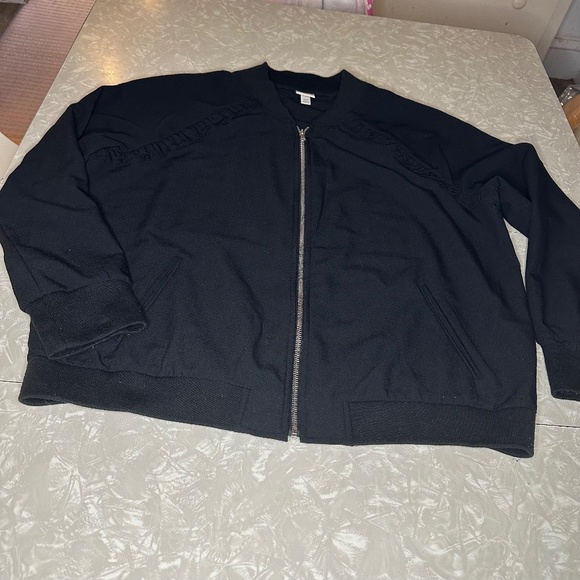 Bomber Jacket with Ruffle - Picture 4 of 7